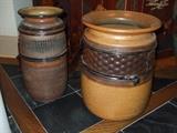 Studio S pottery planters - commissioned & signed