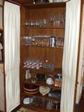 lots of goblets & kitchen ware
