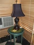 end table and lamp