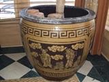 very large oriental concrete planter