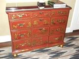 beautiful Baker Furn Chinoiserie 4 drawer chest 