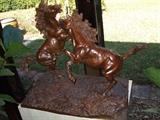 very heavy bronze - "Mustangs" by Arnold Goldstein