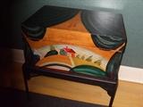 wood painted box chest