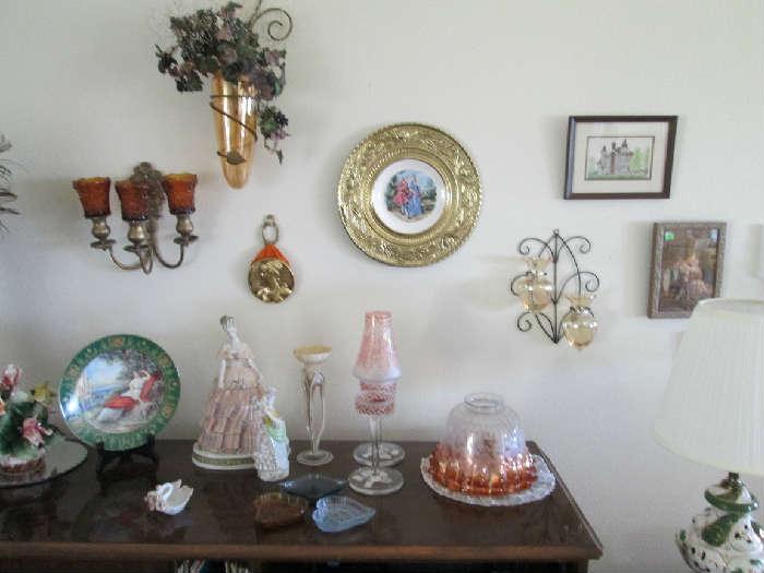 loads of antique glassware & collectibles