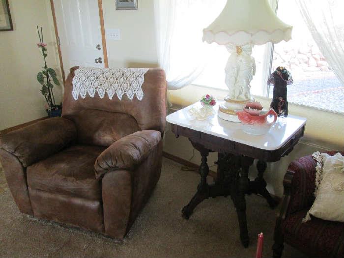 antique marble top table