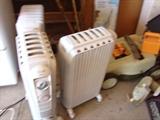 Like-new room heaters; electric lawn mower