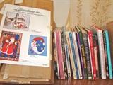 Crafting books; hook-rug kits still in boxes