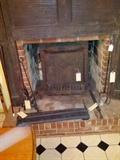 1920's Arts & Crafts Fireplace insert, other fireplace tools, Iron Fender.