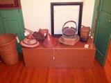 6 Board Painted Chest, Baskets.