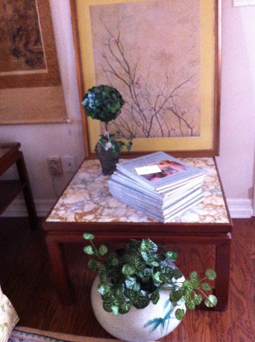                     End table & other decorative items