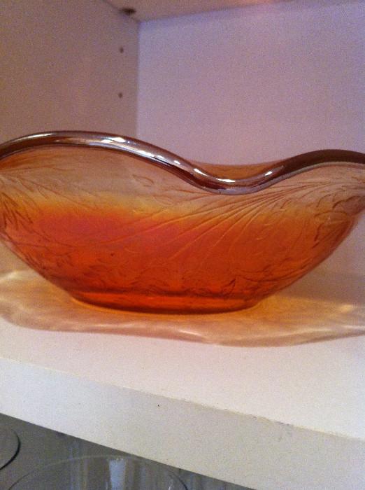                                Carnival glass bowl