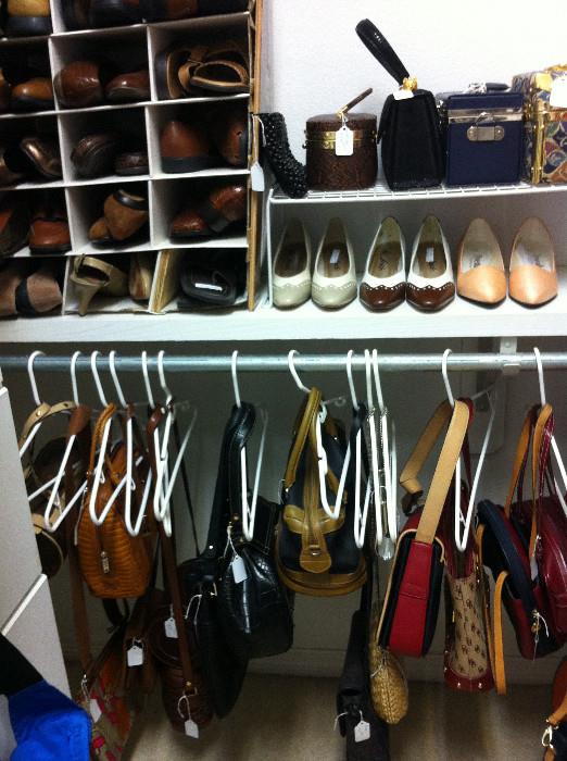                           Many shoes and purses