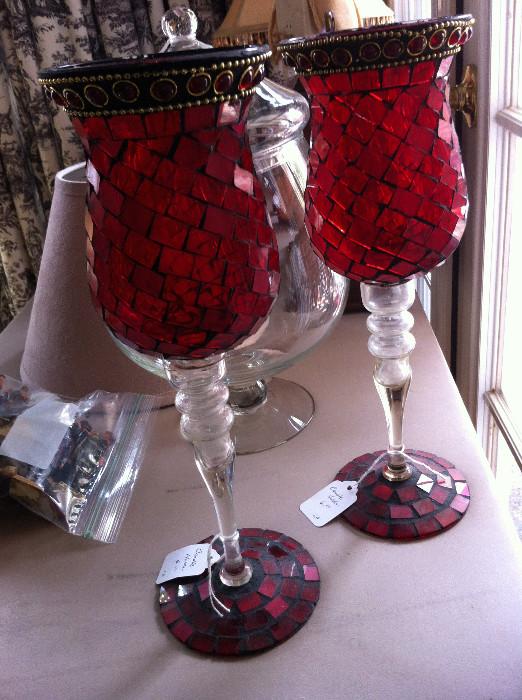 Red decorative items