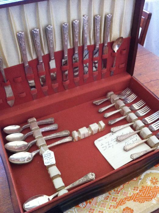                                   Silverware in case