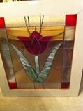                        Framed stain glass panel