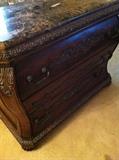                       Marble top Bombay chest