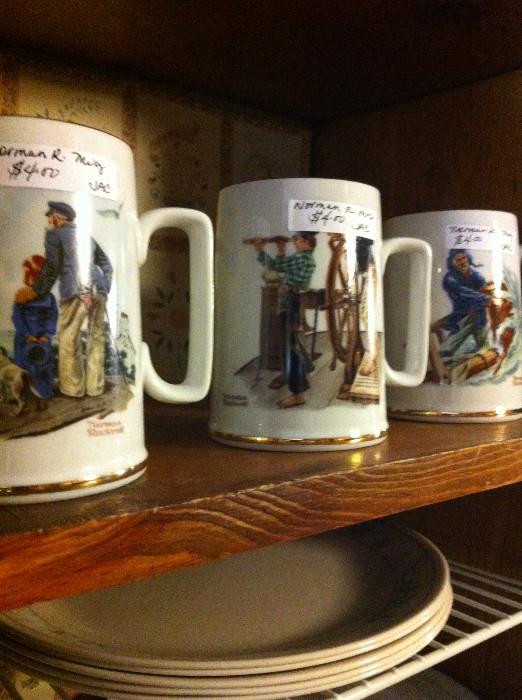                           Norman Rockwell mugs