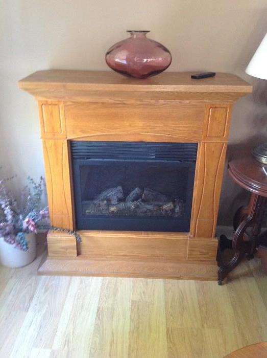 Gas log fireplace / freestanding - $ 200.00 (needs repairs or maintenance)