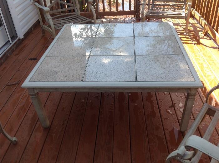Tile top / Metal table $ 100.00