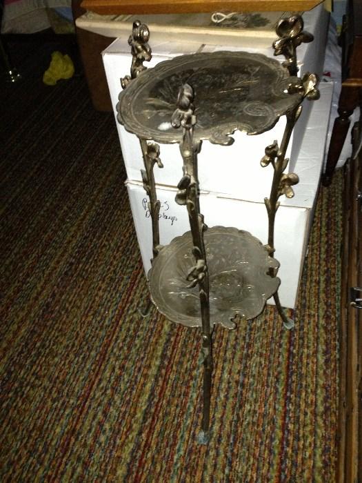 Antique Brass two Tier Stand