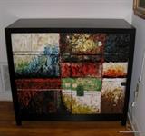 Front of this is painted in Oils...much nicer in person