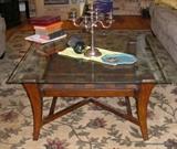Bevelled Glass top Coffee Table