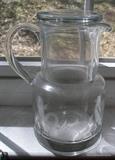 Very fine pitcher etched Swans