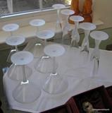 Beautiful frosted wine and martini glasses