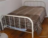 Double bed with metal head and base board