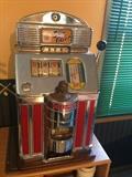 Vintage Working Sun Chief Nickel 5 Cent Slot Machine. SOLD