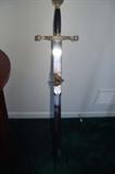 An Excalibur King Arthur replica sword, made in Spain.