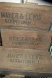 Wooden box sides advertising Maher & Lewis Boonton N.J.