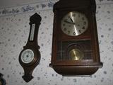 Early barometer and turn of the century German clock