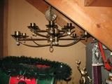 Very cool Mid cent. chandelier.  Just found the hurricanes. 