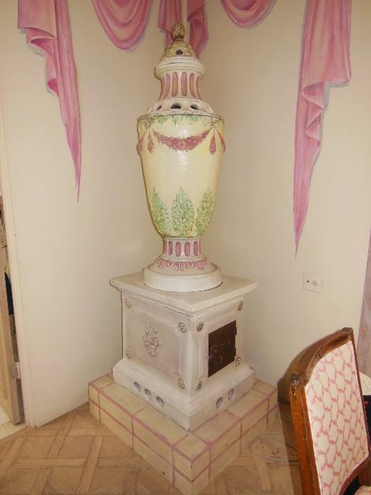 Large Antique Ceramic Heater