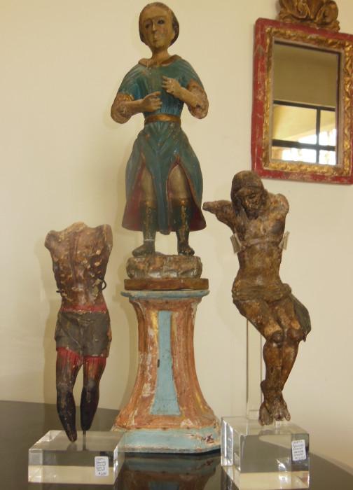 Collection of 18th. C. Carved & Painted Italian Cristos (the Cristo on the right has SOLD)