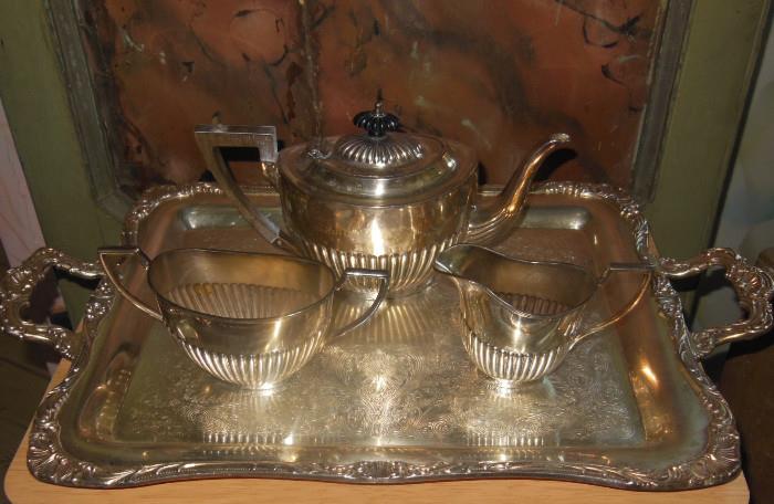 Antique Silverplate Tea Service