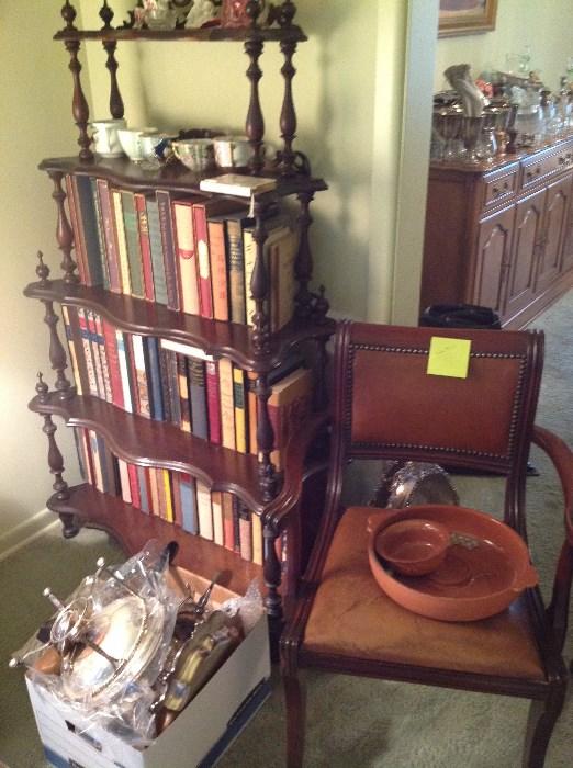 Victorian display shelf. The chair in this photo was taken by the family, sorry.