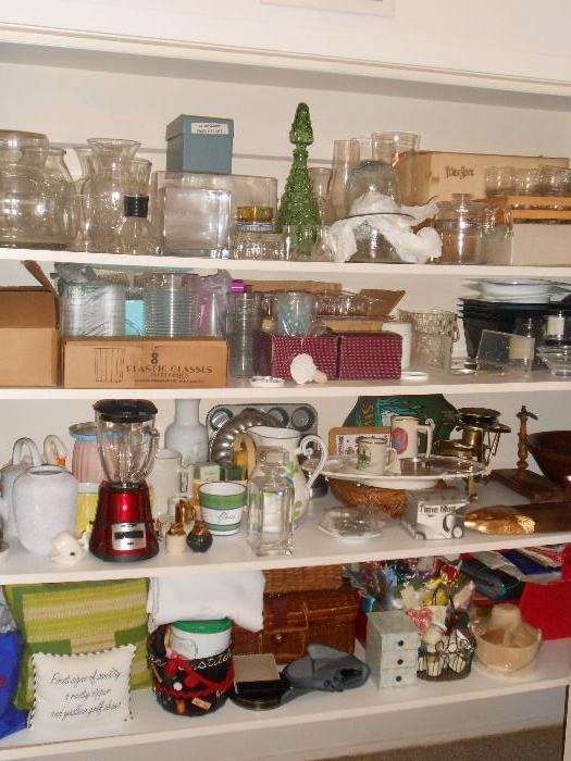 tons of everyday items and glassware
