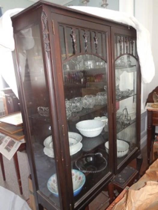 One of two china cabinets.  