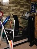 EXERCISE EQUIPMENT, WEIGHTS, DUMBELLS, OLD TREADMILL, EXERCISE BIKE