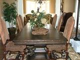 Ambella Dining Table with Maitland Smith side chairs