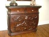 Cherry Chest of Drawers, Marble top.  Lovely.