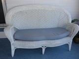 Wicker settee