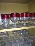 Cranberry glassware