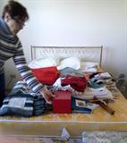 Full size bed & linens