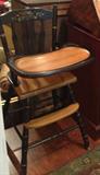 Tole painted high chair