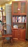 Cherry chair and cabinet