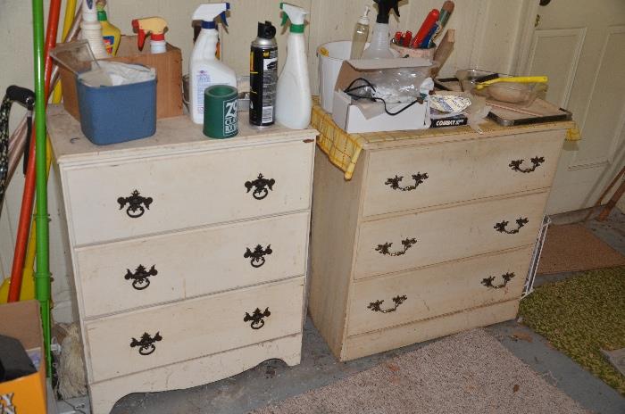 Two white chester drawers