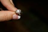 ANTIQUE LOOK SETTING WHITE GOLD RING